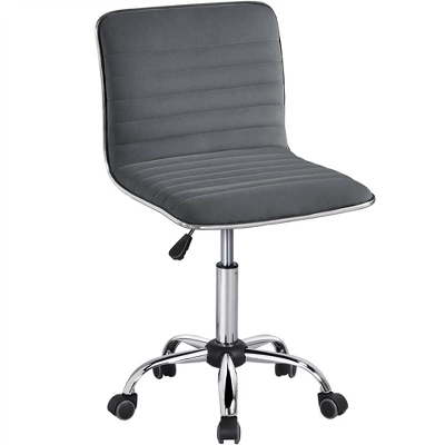 Yaheetech Velvet Low Back Armless Desk Chair Office Chair With Wheels 9 Yaheetech Velvet Low Back Armless Desk Chair Office Chair With Wheels - Image 7