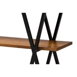 Norton Rustic And Industrial Wood And Black Metal Console Table Walnut Brown - Baxton Studio 9 Norton Rustic And Industrial Wood And Black Metal Console Table Walnut Brown - Baxton Studio -HOMCOM Store GUEST e77451a9 eb42 4ba4 a3be 38376cc2ff28