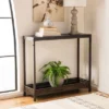 Dinesh Console With Storage Shelf - Black/Dark Walnut - Safavieh 2 Dinesh Console With Storage Shelf - Black/Dark Walnut - Safavieh -HOMCOM Store GUEST e7cfd6ac 8fd0 495b 9b7c ac1aac2a3b28
