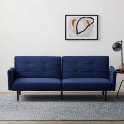 Comfort Collection Futon Sofa Bed With Buttonless Tufting - Lucid 31 Comfort Collection Futon Sofa Bed With Buttonless Tufting - Lucid -HOMCOM Store GUEST e8625c4e 95d0 493c b97a f338c8df360f