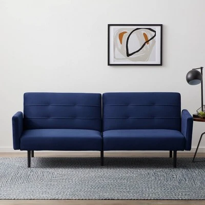 Comfort Collection Futon Sofa Bed With Buttonless Tufting - Lucid 17 Comfort Collection Futon Sofa Bed With Buttonless Tufting - Lucid - Image 15