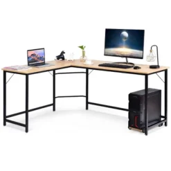Costway L-Shaped Computer Desk Corner Workstation Study Gaming Table Home Office -HOMCOM Store GUEST e8be7f8d ea18 430e a71d 35fae1793ab5