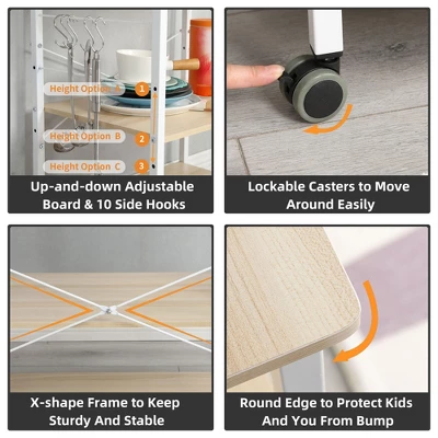 Somdot Baker's Rack Kitchen Utility Storage Microwave Stand 3 Somdot Baker's Rack Kitchen Utility Storage Microwave Stand