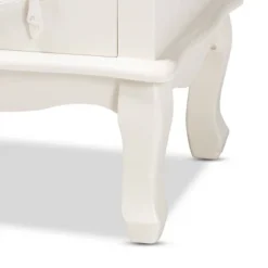 Callen Wood 3 Drawer Nightstand White - Baxton Studio -HOMCOM Store GUEST e955829d 4b94 4aec 8802 ff30b9b26fdb
