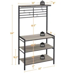 Yaheetech 4-Tier Kitchen Storage Rack With High Display Shelf -HOMCOM Store GUEST e957dbd1 88ac 403c bf0a 6ba017e41f54