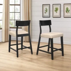 Set Of 2 Knolle Park Counter Height Barstools Black - Hillsdale Furniture -HOMCOM Store GUEST ea3680e8 53cc 4eef 8896 404c141012c3