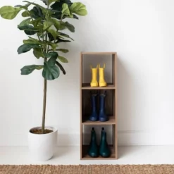 35.43" Vaibryn 3 Cube Organizer Brown - Signature Design By Ashley -HOMCOM Store GUEST eae468c0 7cb3 434a aac5 17dddc1dab8c