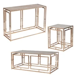 Glenshippe Faux Marble Console Table Champagne - Aiden Lane -HOMCOM Store GUEST eaed7a6f 7b29 42d5 aa9d da92f98464ca