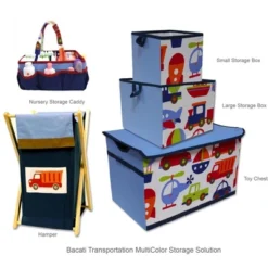 Bacati - Transportation Multicolor Storage Caddy -HOMCOM Store GUEST ed03a82f 4e8b 44da ba36 0e1acb4c4f17