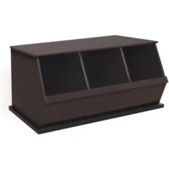 Badger Basket Three Bin Stackable Storage Cubby -HOMCOM Store GUEST ed25f20f 5181 4af4 afed 1a39f59306fe