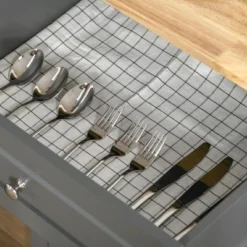 HOMCOM Rolling Kitchen Island Cart, Portable Serving Trolley Table With Drawer, Adjustable Shelf And 2 Towel Racks, Gray -HOMCOM Store GUEST ed5c4fea b916 43a0 94c4 55be1763754c