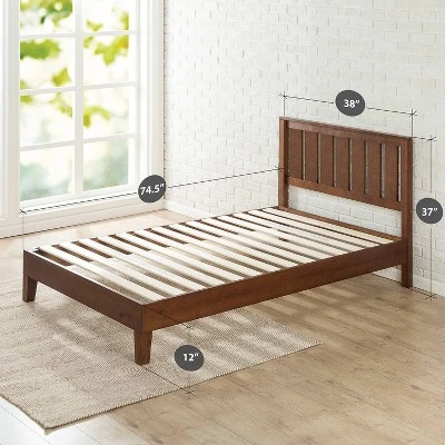 Vivek Deluxe Wood Platform Bed With Headboard - Zinus 10 Vivek Deluxe Wood Platform Bed With Headboard - Zinus - Image 8
