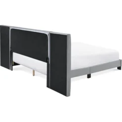 Gramercy Channel Tufted Upholstered Bed Gray Velvet - Finch -HOMCOM Store GUEST eda0e08b b3e6 49ac bc6e e4ccc5d8e107