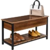 Honey-Can-Do Shoe Storage Bench Walnut -HOMCOM Store GUEST ee353151 69cb 4a35 97dd 1897f3766c8a