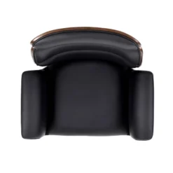 Cannonade Mid-Century Modern Swivel Office Chair Black/Walnut - Christopher Knight Home -HOMCOM Store GUEST ee56020f 9574 4a09 95d4 12c8754462c0