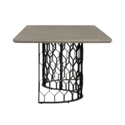 Rectangular Solange Concrete/Metal Dining Table Gray - Armen Living 10 Rectangular Solange Concrete/Metal Dining Table Gray - Armen Living -HOMCOM Store GUEST eee02338 7b21 4799 bf80 d5217790a55b