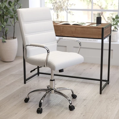 Merrick Lane Contemporary Mid-Back Home Office Chair With Padded Arms 3 Merrick Lane Contemporary Mid-Back Home Office Chair With Padded Arms