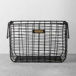 Wire Storage Basket Black - Hearth & Hand™ With Magnolia -HOMCOM Store GUEST efe86eae 04b3 4a40 b0c6 ffcdb651f04d