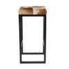 Industrial Cowhide And Metal Bar Height Stool Brown - Olivia & May -HOMCOM Store GUEST f05031c3 e61c 474f a526 b53146ed8555