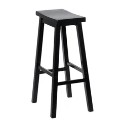 PJ Wood Classic Saddle-Seat 29" Tall Kitchen Counter Stools For Homes, Dining Spaces, And Bars With Backless Seats And 4 Square Legs, Black (4 Pack) 8 PJ Wood Classic Saddle-Seat 29" Tall Kitchen Counter Stools For Homes, Dining Spaces, And Bars With Backless Seats And 4 Square Legs, Black (4 Pack) -HOMCOM Store GUEST f075c348 9430 47a8 af31 48f2a53a550a