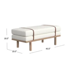 Upholstered Bench With Wood Base Cream Boucle - HomePop -HOMCOM Store GUEST f084cfd2 6f97 4f49 804d 76b762645909