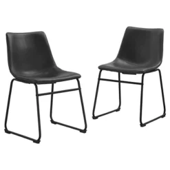 Set Of 2 Laslo Modern Upholstered Faux Leather Dining Chairs - Saracina Home -HOMCOM Store GUEST f09ca4a2 22b8 4c1e 90a5 214c5268ba1a