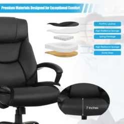Costway Big & Tall 500lb Massage Office Chair E Xecutive PU Leather Computer Desk Chair -HOMCOM Store GUEST f0e5d007 8ded 4a4f 9a48 493ad4db6ddc