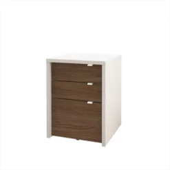 3pc Liber T Home Office Set White/Walnut - Nexera -HOMCOM Store GUEST f246cd8c 18fd 4e9a b249 c1095b44bff9
