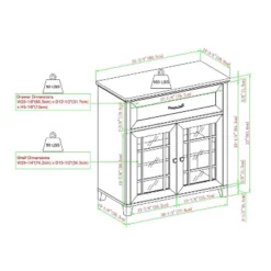 Transitional 2 Door Window Pane Accent Cabinet Dark Walnut - Saracina Home -HOMCOM Store GUEST f28d8f30 c7cd 4120 b365 7f84e460f726
