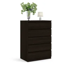 Wood Scottsdale 5 Drawer Chest In Coffee Brown-Tvilum -HOMCOM Store GUEST f2caf3ff ab31 422e 9796 33aa393d7f98