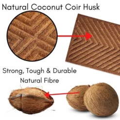 BirdRock Home Rubber Boot Tray With Coir Insert - 34''Lx14''W