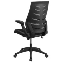 Emma And Oliver High Back Black Mesh Swivel Ergonomic Office Chair With Adjustable Flip-Up Arms -HOMCOM Store GUEST f3caed78 a311 4711 bea5 31f41c967e55