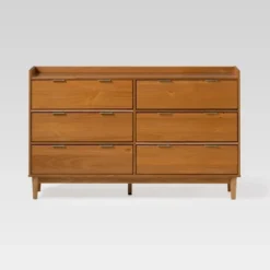 Mid-Century Modern Solid Wood 6 Drawer Double Dresser - Saracina Home -HOMCOM Store GUEST f40a606f 0c8e 43a8 b20e 6173eadd8c07