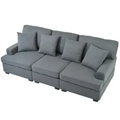 Modern Upholstered 3-Seat Sofa With 4 Pillows-ModernLuxe 13 Modern Upholstered 3-Seat Sofa With 4 Pillows-ModernLuxe -HOMCOM Store GUEST f410180a ced8 4096 be04 060b39076f78