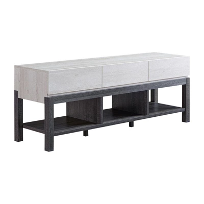 Ganett Wood TV Stand In White Oak And Distressed Gray - Furniture Of America 3 Ganett Wood TV Stand In White Oak And Distressed Gray - Furniture Of America