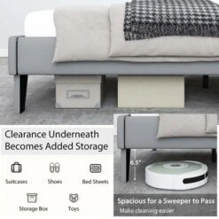 Costway Full/Qween/Twin Size Upholstered Platform Bed Frame Velvet Headboard Mattress Foundation -HOMCOM Store GUEST f43bc09d 5d54 4a9b 9376 7074eda88f59