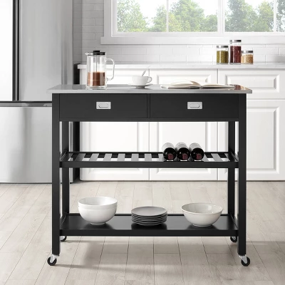 Chloe Stainless Steel Top Kitchen Island Cart - Crosley 7 Chloe Stainless Steel Top Kitchen Island Cart - Crosley - Image 5