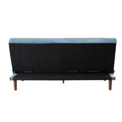 76" Yolandi Futon Teal Velvet/Dark Walnut Finish - Acme Furniture -HOMCOM Store GUEST f4dad4d9 e711 45af 9c96 cb53f94ac9f6