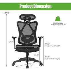 Costway Ergonomic High Back Mesh Office Chair W/ Adjustable Lumbar Support -HOMCOM Store GUEST f4e9e40a 10f5 49e1 8de6 21a663c871ea