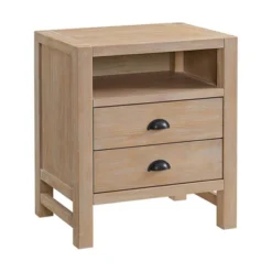 5pc Arden Wood Bedroom Set With Two 2 Drawer Nightstands Light Driftwood - Alaterre Furniture -HOMCOM Store GUEST f5843c4e dda1 43c5 8c8e bc1e9433c831