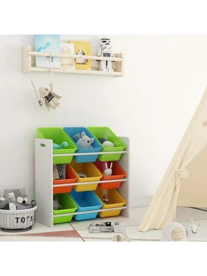 Year Color White Toy Cubes Storage Organizer For Kids, Classroom, Playroom, Daycare, Nursery With 9 Colorful Storage Bins 5 Year Color White Toy Cubes Storage Organizer For Kids, Classroom, Playroom, Daycare, Nursery With 9 Colorful Storage Bins - Image 3