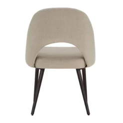 Set Of 2 Ragan Black Finish Fabric Upholstered Dining Chairs - Inspire Q -HOMCOM Store GUEST f614cf45 5f5d 48fa be27 114d6a5f12d0