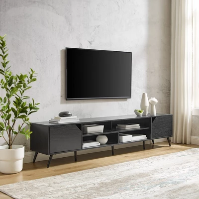 Mid-Century Modern Wide Storage TV Stand For TVs Up To 90" - Saracina Home 3 Mid-Century Modern Wide Storage TV Stand For TVs Up To 90" - Saracina Home