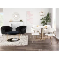 Tania Contemporary Upholstered Accent Chair - LumiSource -HOMCOM Store GUEST f713abc9 deab 4d49 b5d5 43a70d29085e