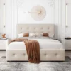 Upholstered Queen Size Platform Bed With Classic Headboard And 4 Drawers-ModernLuxe 1 Upholstered Queen Size Platform Bed With Classic Headboard And 4 Drawers-ModernLuxe -HOMCOM Store GUEST f73397f0 7b44 4985 b25e 592bfeeb195f