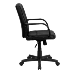 Emma And Oliver Mid-Back Black LeatherSoft Swivel Task Office Chair With Arms -HOMCOM Store GUEST f81e2d1c aeb6 4baf b4de ed5034653ee4