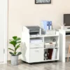 Vinsetto Filing Cabinet Printer Stand Mobile Lateral File Cabinet With 2 Drawers, 3 Open Storage Shelves For Home Office Organization, White -HOMCOM Store GUEST f81ede1c e543 491b 9ded 829ccfd57bd5