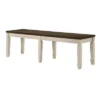 58" Fedele Bench Weathered Oak/Cream Finish - Acme Furniture