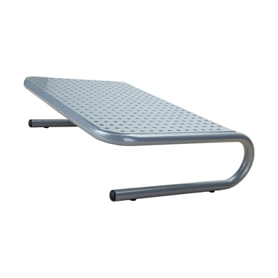 Mind Reader Metal Monitor Stand With Keyboard Storage Space Silver 10 Mind Reader Metal Monitor Stand With Keyboard Storage Space Silver - Image 8