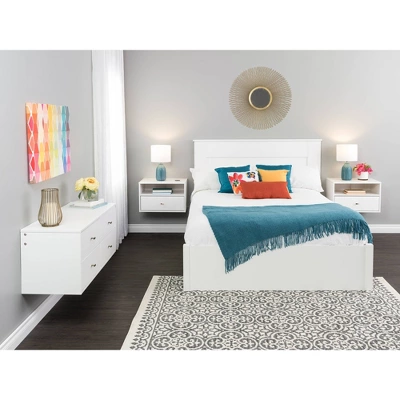 Floating 1 Drawer Nightstand With Open Shelf - Prepac 16 Floating 1 Drawer Nightstand With Open Shelf - Prepac - Image 14